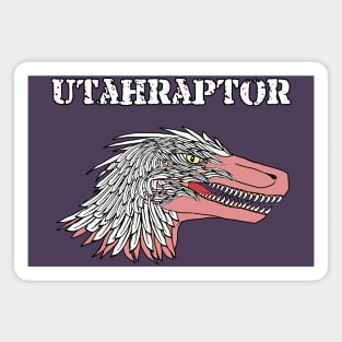 Utahraptor Head Print Magnet